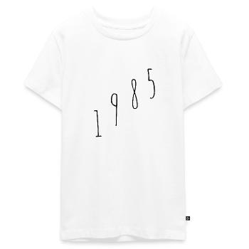 1985 - Teenager Premium Bio T-Shirt - Weiß - Vorne - AI Model Teenager Male light (155cm)