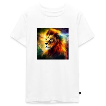 Lion mystique - T-shirt Premium bio Ado - blanc - Devant - AI Model Teenager Male light (155cm)