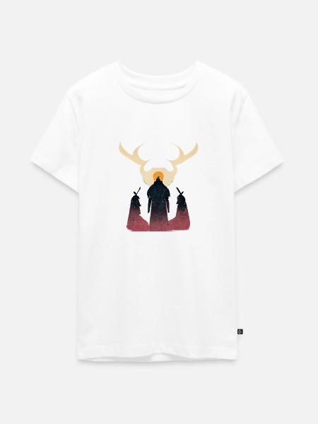 Valhalla Thron - Teenager Premium Bio T-Shirt - Weiß