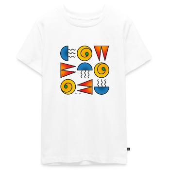 Modèle Moda 100623 3 - T-shirt Premium bio Ado - blanc - Devant - AI Model Teenager Male light (155cm)