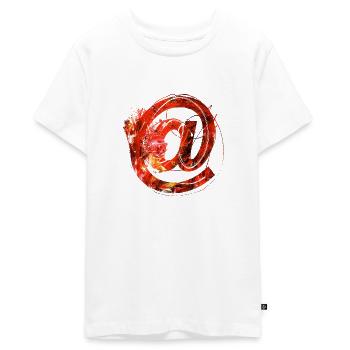 Internet email www drôle de mème grunge tech leters - T-shirt Premium bio Ado - blanc - Devant - AI Model Teenager Male light (155cm)