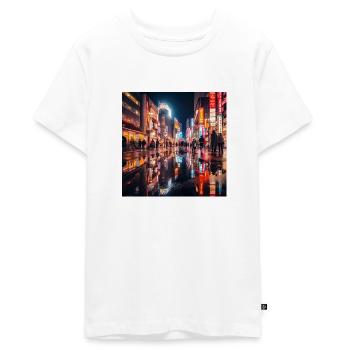 Tokyo - Teenager Premium Organic T-Shirt - white - Front - AI Model Teenager Male light (155cm)