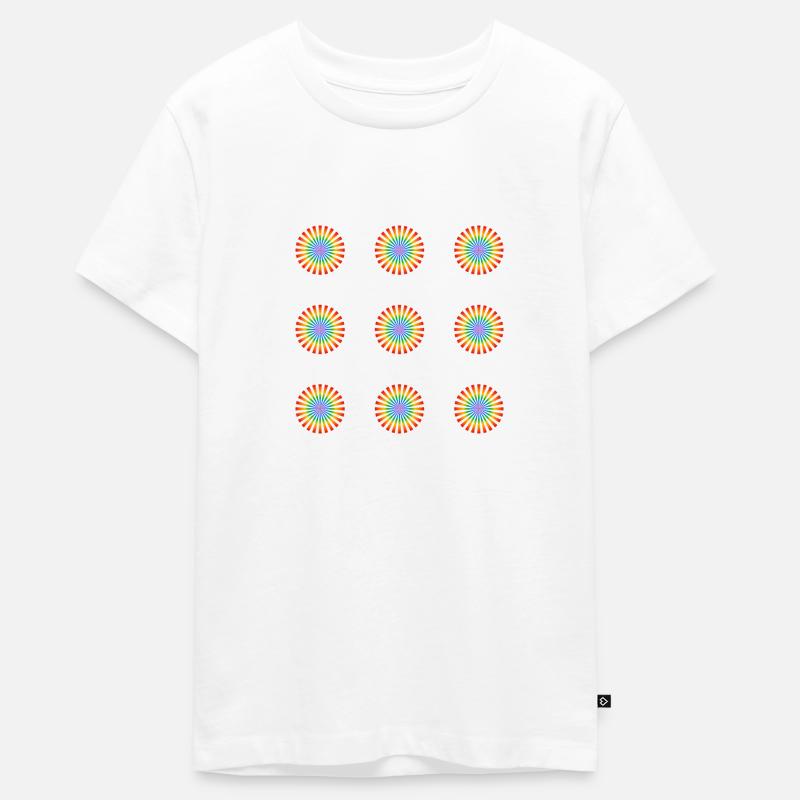 Fleurs arc-en-ciel - T-shirt Premium bio Ado - blanc