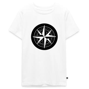 kompass - Teenager Premium Bio T-Shirt - Weiß - Vorne - AI Model Teenager Male light (155cm)