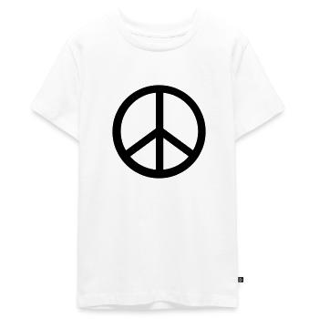 Peace - Teenager Premium Bio T-Shirt - Weiß - Vorne - AI Model Teenager Male light (155cm)