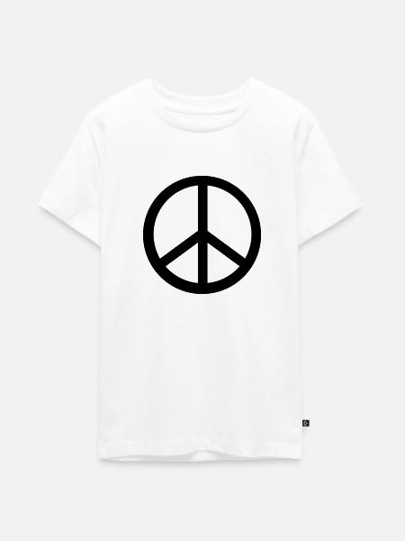 Peace - Teenager Premium Bio T-Shirt - Weiß