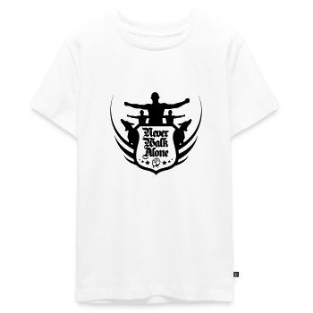 neverwalkalone2 - Teenager Premium Bio T-Shirt - Weiß - Vorne - AI Model Teenager Male light (155cm)
