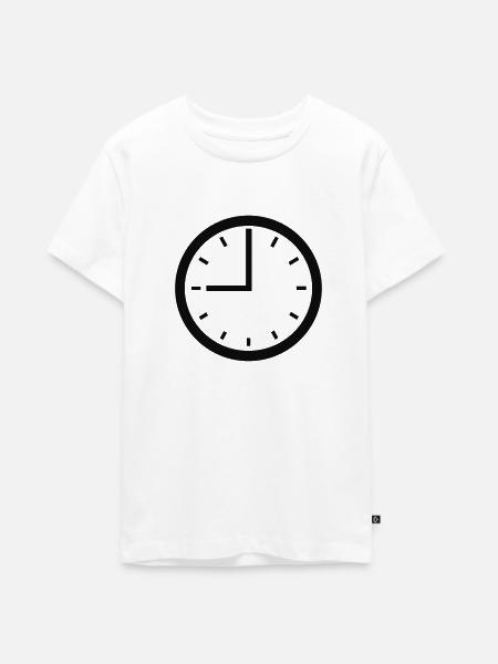 Uhr - Teenager Premium Bio T-Shirt - Weiß