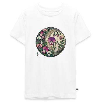 Sweet Pea moon - Teenager Premium Organic T-Shirt - white - Front - AI Model Teenager Male light (155cm)