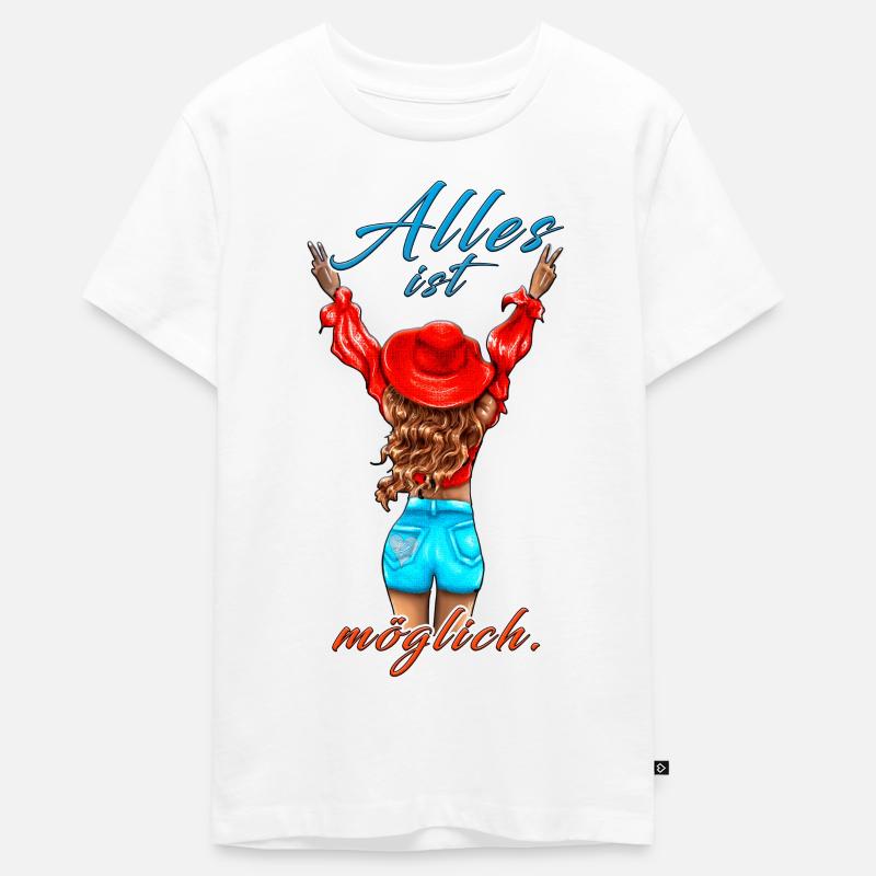 Tout est possible blonde - T-shirt Premium bio Ado - blanc
