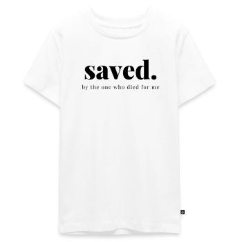 jesus christlich bibel Kreuz geschenk beten gott - Teenager Premium Bio T-Shirt - Weiß - Vorne - AI Model Teenager Male light (155cm)