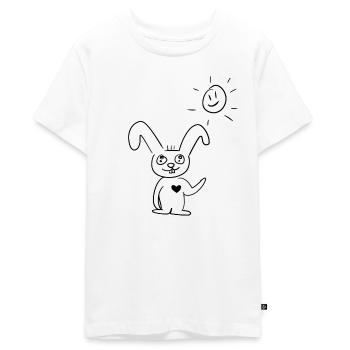 Good morning - Teenager Premium Organic T-Shirt - white - Front - AI Model Teenager Male light (155cm)