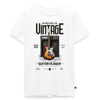 I'm Not Old I'm Vintage Retro 1952 Guitar - Teenager Premium Organic T-Shirt - white - Front - AI Model Teenager Male light (155cm)