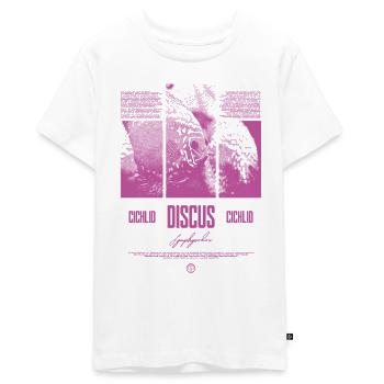 Diskusfisch Buntbarsch Aquarium Fischhalter - Teenager Premium Bio T-Shirt - Weiß - Vorne - AI Model Teenager Male light (155cm)