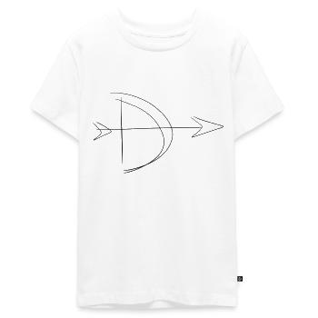 pfeil Bogenschütze bogen - Teenager Premium Bio T-Shirt - Weiß - Vorne - AI Model Teenager Male light (155cm)