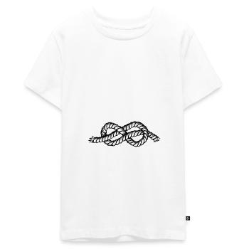 Segeltau Segeln Tau Schiff Knoten - Teenager Premium Bio T-Shirt - Weiß - Vorne - AI Model Teenager Male light (155cm)