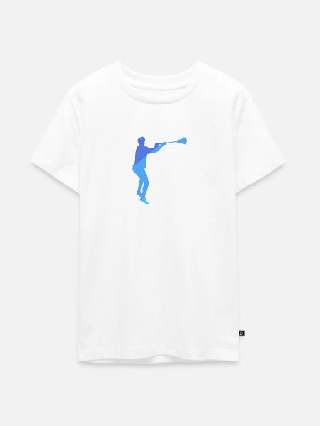 Lacrosse Intercrosse Crosse field - Teenager Premium Bio T-Shirt - Weiß