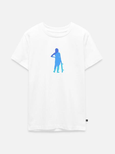 Skateboard Skateboarder Halfpipe Skate - Teenager Premium Bio T-Shirt - Weiß