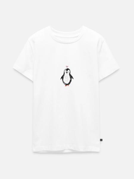 Pinguin - Teenager Premium Bio T-Shirt - Weiß