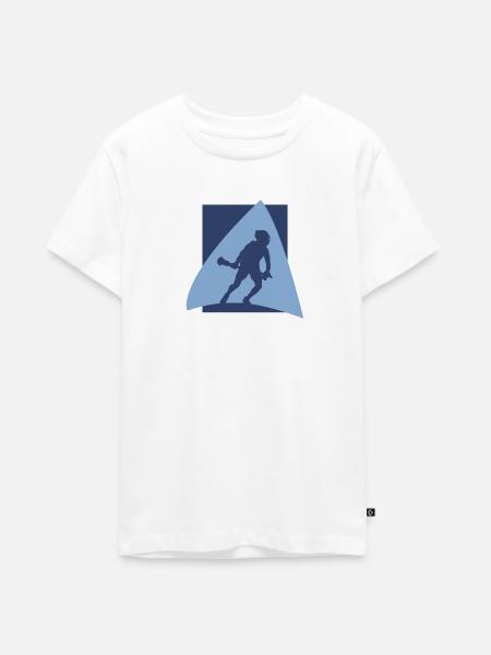 Lacrosseschläger Fogo - Teenager Premium Bio T-Shirt - Weiß