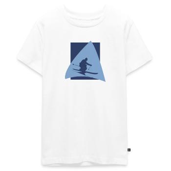 Skiing Skiing - Teenager Premium Organic T-Shirt - white - Front - AI Model Teenager Male light (155cm)