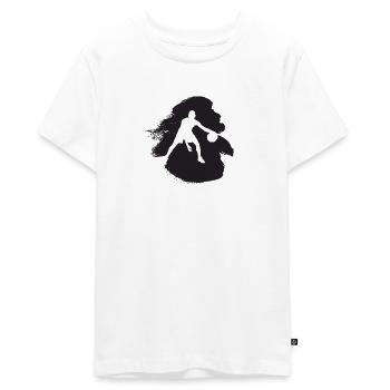 Basketball Basketball Basketball - Teenager Premium Bio T-Shirt - Weiß - Vorne - AI Model Teenager Male light (155cm)