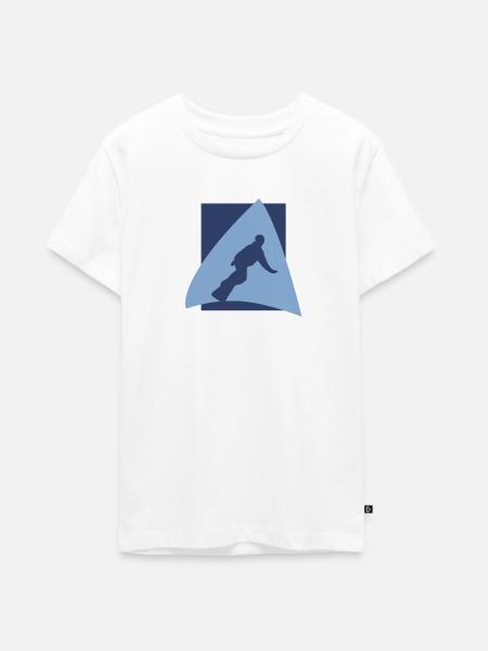 Snowboardfahrer Wintersport - Teenager Premium Bio T-Shirt - Weiß