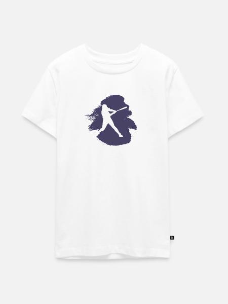 Baseball Softball Spieler Softball - Teenager Premium Bio T-Shirt - Weiß