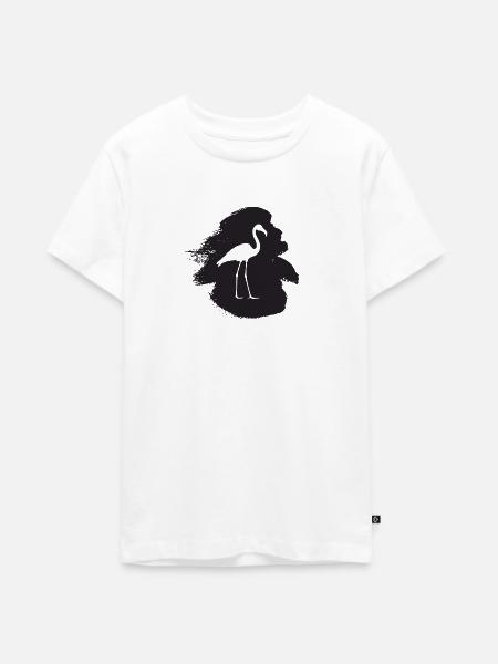 Exotisch Wasservogel Flamingo - Teenager Premium Bio T-Shirt - Weiß