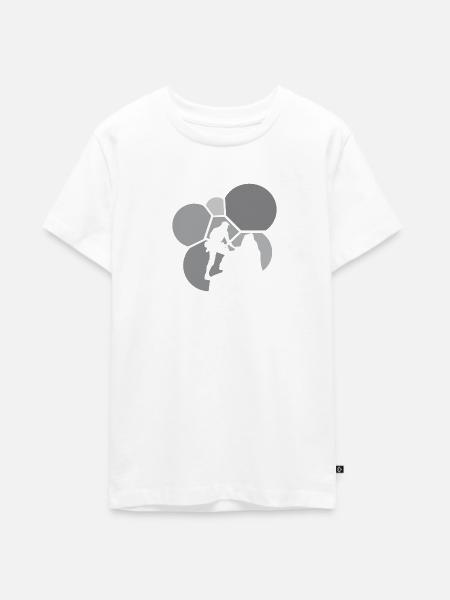Kletterwand Kletterer Berg - Teenager Premium Bio T-Shirt - Weiß