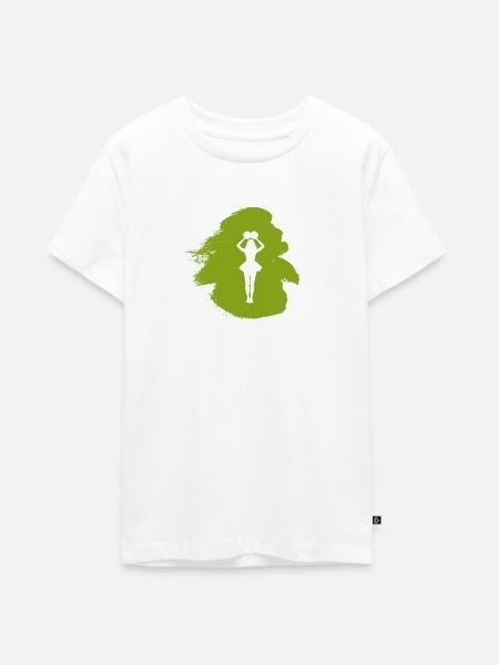 Mädchen Bommel Cheerleading - Teenager Premium Bio T-Shirt - Weiß