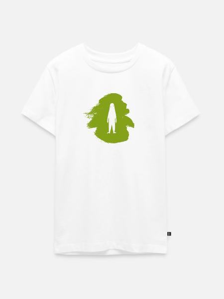 Fabeltier Bigfoot Fabelwesen - Teenager Premium Bio T-Shirt - Weiß