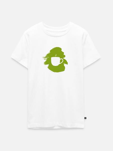 Kaffeebohne Espresso Kaffeebohne - Teenager Premium Bio T-Shirt - Weiß