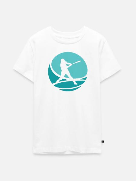 Softballspieler Pitcher Baseball - Teenager Premium Bio T-Shirt - Weiß