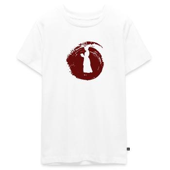 Buch Leseratte Bildung - Teenager Premium Bio T-Shirt - Weiß - Vorne - AI Model Teenager Male light (155cm)