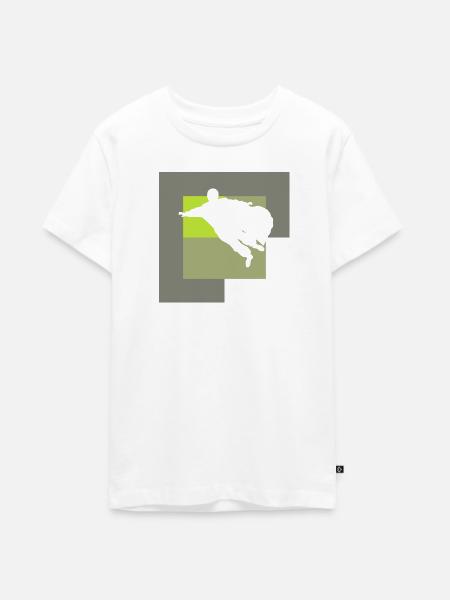 Wingsuit Gleiter Anzug - Teenager Premium Bio T-Shirt - Weiß