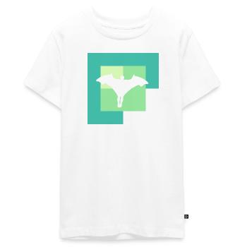 Wingsuit Glide - Teenager Premium Organic T-Shirt - white - Front - AI Model Teenager Male light (155cm)