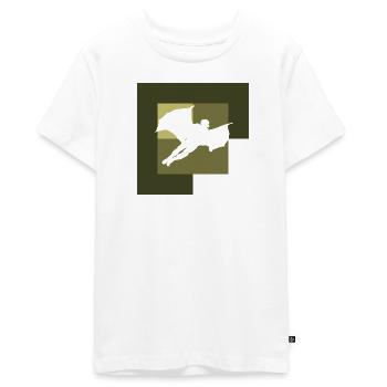 Wingsuit Fliegen Gleiten - Teenager Premium Bio T-Shirt - Weiß - Vorne - AI Model Teenager Male light (155cm)