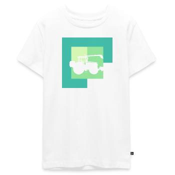 Moissonneuse-batteuse Farmer Farmer - T-shirt Premium bio Ado - blanc - Devant - AI Model Teenager Male light (155cm)