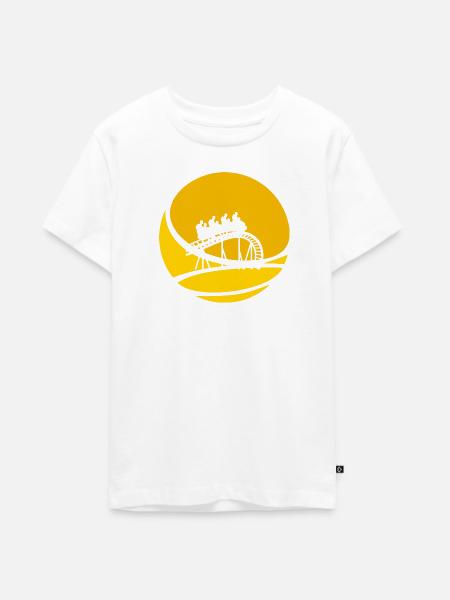 Achterbahn rollercoaster Lukas - Teenager Premium Bio T-Shirt - Weiß