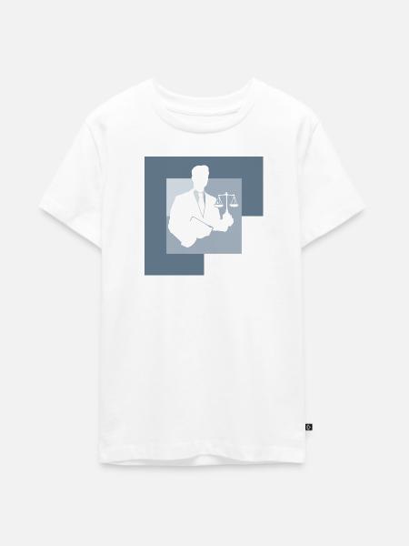 Anwalt Versicherung Gericht - Teenager Premium Bio T-Shirt - Weiß