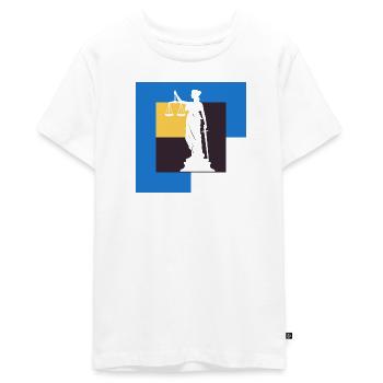 Gericht Versicherung - Teenager Premium Bio T-Shirt - Weiß - Vorne - AI Model Teenager Male light (155cm)
