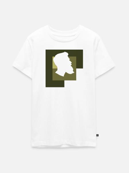 Gesichtsbehaarung Hipster - Teenager Premium Bio T-Shirt - Weiß