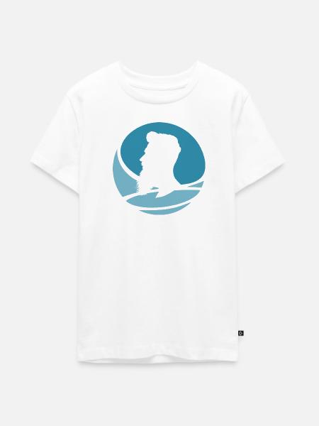 Schnurrbart Bart Sir - Teenager Premium Bio T-Shirt - Weiß