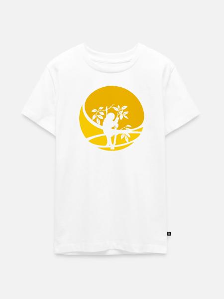 Faultier Rest Schlafen - Teenager Premium Bio T-Shirt - Weiß