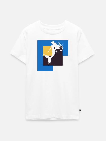 Seekuh Fabelwesen Flosse - Teenager Premium Bio T-Shirt - Weiß