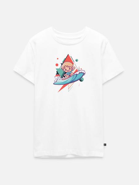 Surfer Surfen - Teenager Premium Bio T-Shirt - Weiß