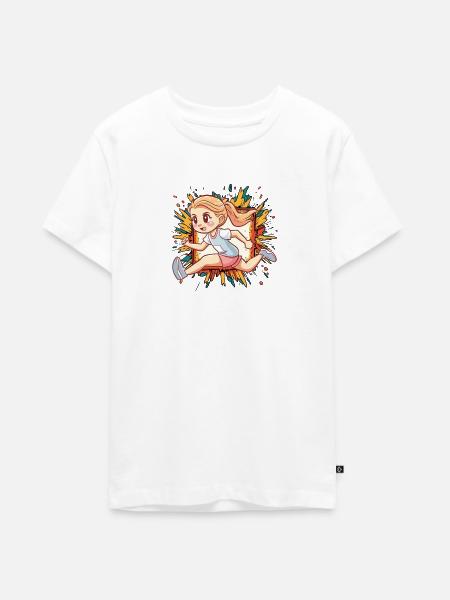 Laufen Sprint - Teenager Premium Bio T-Shirt - Weiß