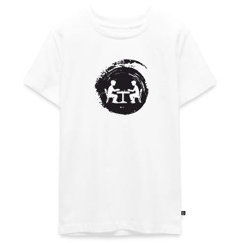 Soirée jeux de stratégie - T-shirt Premium bio Ado - blanc - Devant - AI Model Teenager Male light (155cm)