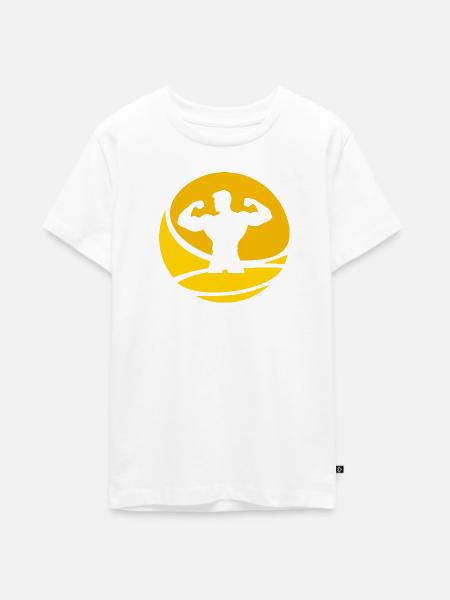 Bodybuilding Muskel Gewichte - Teenager Premium Bio T-Shirt - Weiß